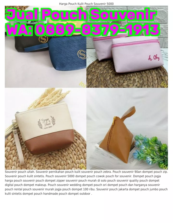 harga pouch kulit pouch souvenir 5000