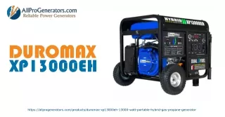 Buy Duromax Xp13000EH Online - All Pro Generators