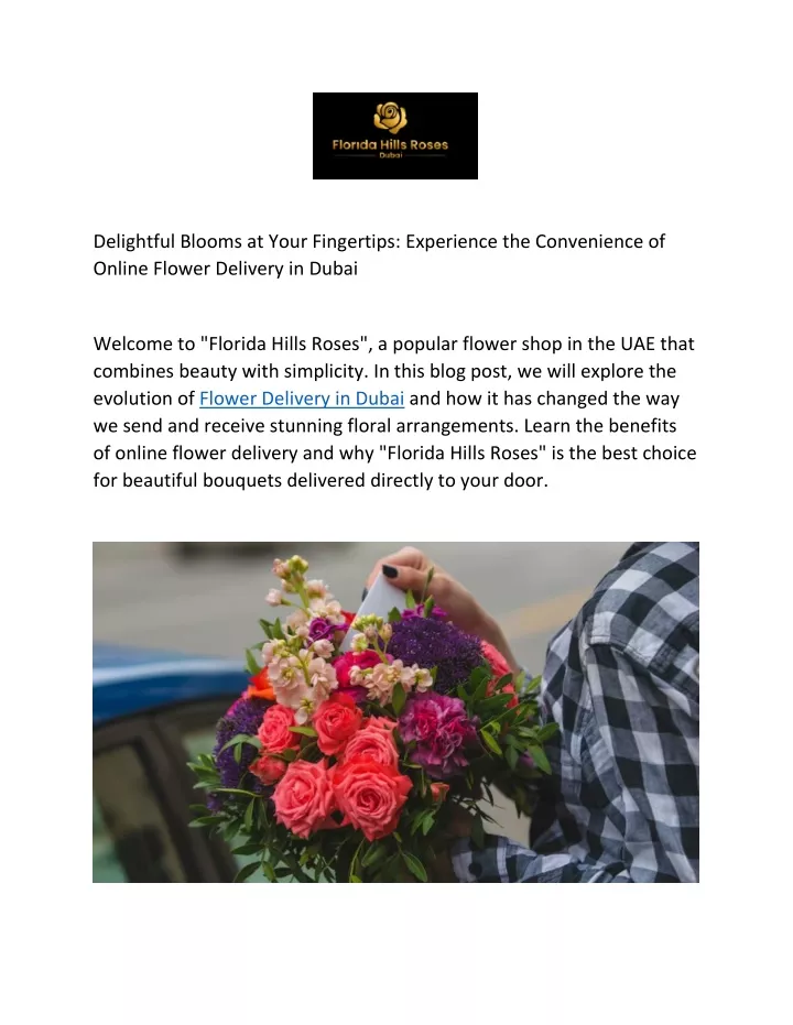 delightful blooms at your fingertips experience