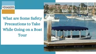 What are Some Safety Precautions to Take While Going on a Boat Tour
