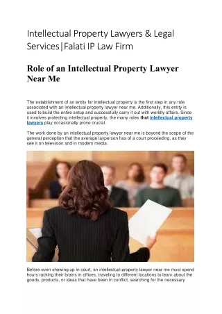 Intellectual Property Lawyers & Legal Services| Falati IP Law Firm