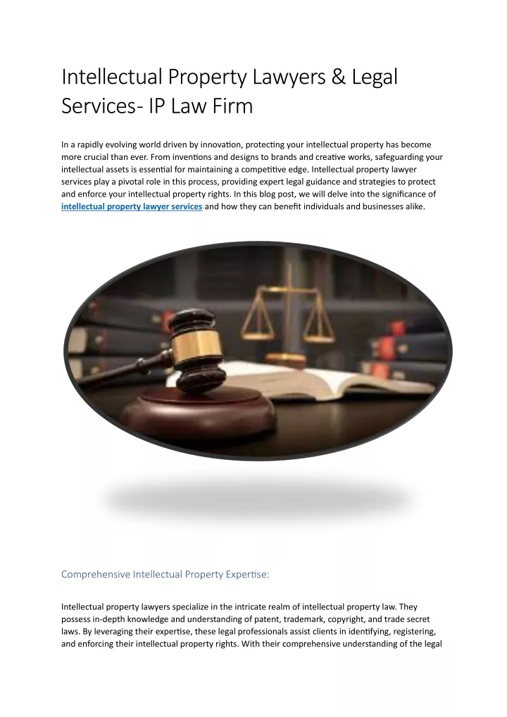 intellectual property lawyers legal services