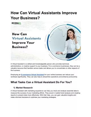 how can virtual assistants improve your business