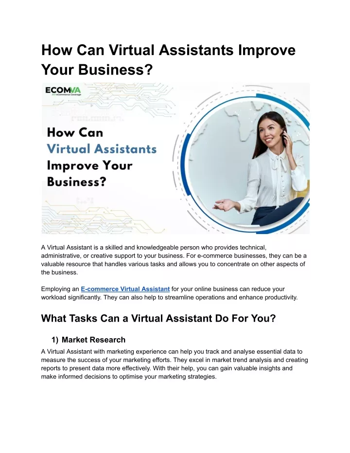 how can virtual assistants improve your business