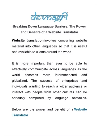 breaking down language barriers the power