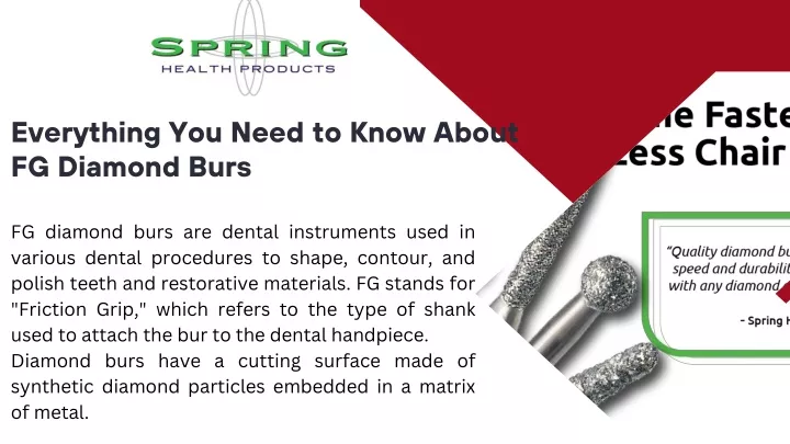 everything you need to know about fg diamond burs