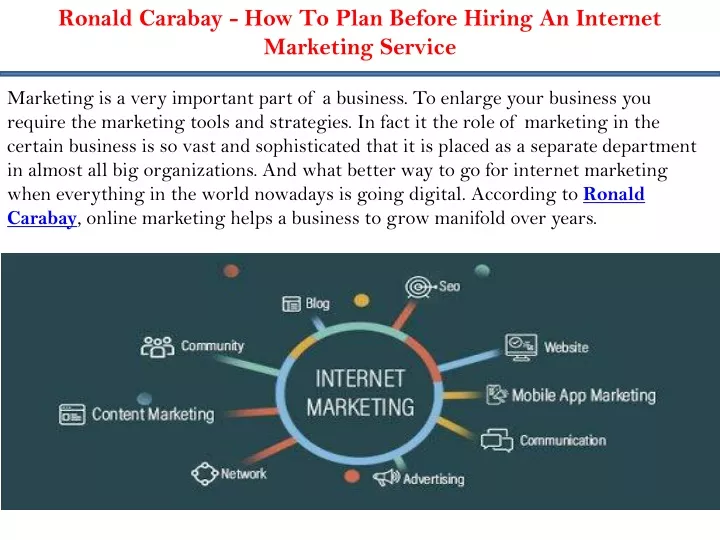 ronald carabay how to plan before hiring