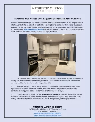 Transform Your Kitchen with Exquisite Scottsdale Kitchen Cabinets