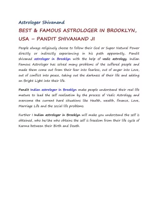 Indian astrologer in Brooklyn pdf
