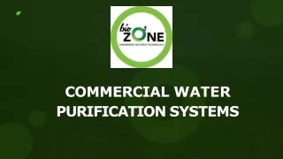 Commercial Water Purification System