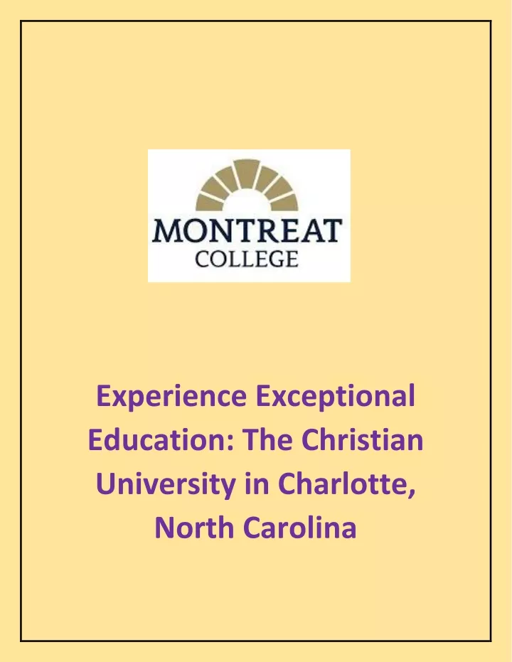 experience exceptional education the christian