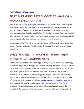 BEST & FAMOUS ASTROLOGER IN JAMAICA pdf