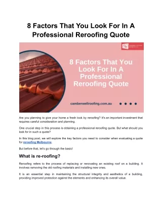 8 factors that you look for in a professional