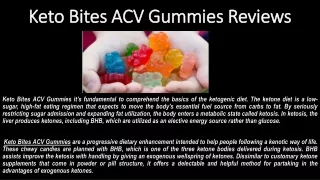 Keto Bites ACV Gummies Reviews