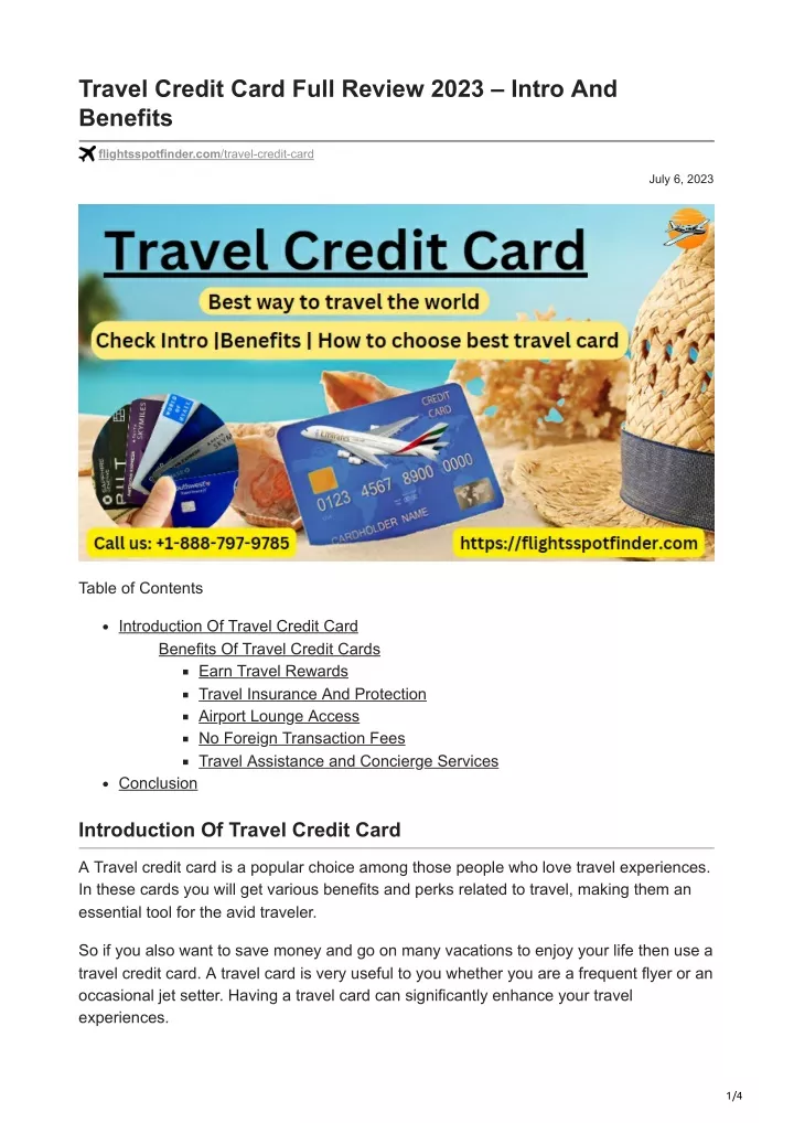 travel credit card full review 2023 intro