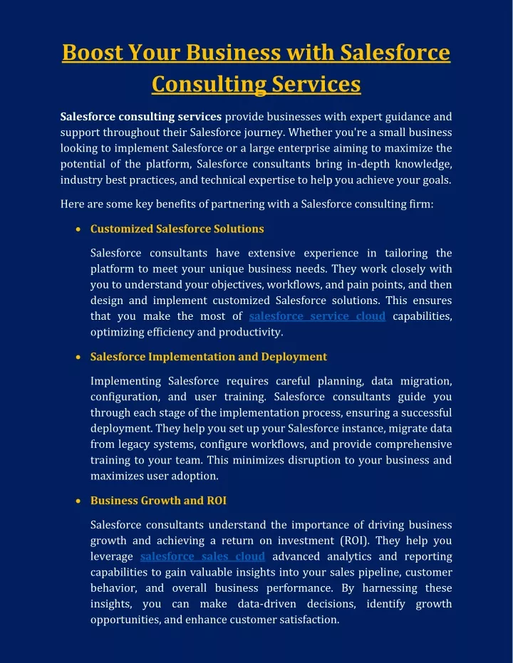 boost your business with salesforce consulting