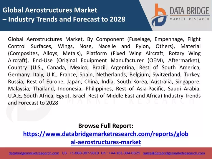 global aerostructures market industry trends