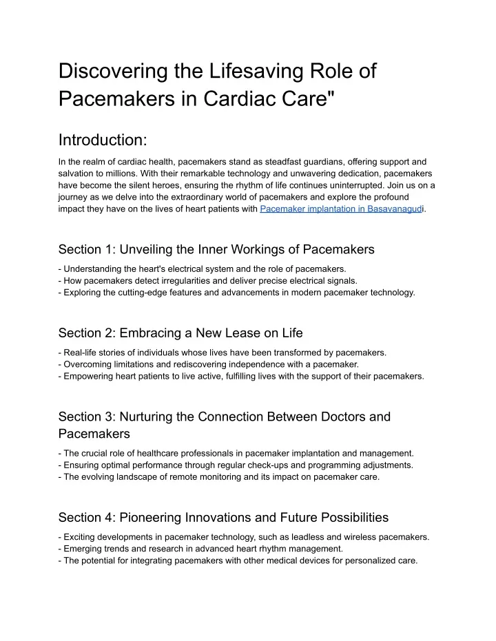 discovering the lifesaving role of pacemakers