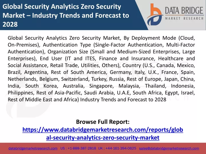 global security analytics zero security market