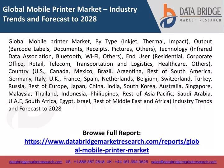 global mobile printer market industry trends