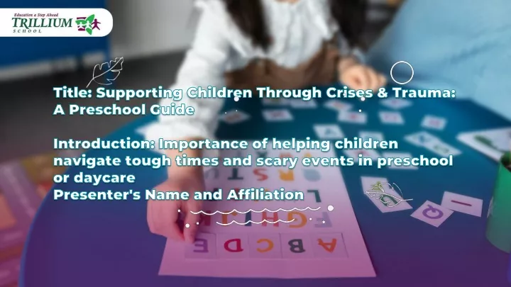 title supporting children through crises trauma