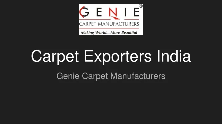 carpet exporters india