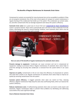 the benefits of regular maintenance for automatic
