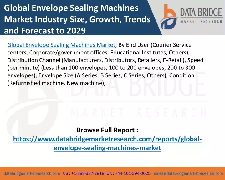 global envelope sealing machines market industry