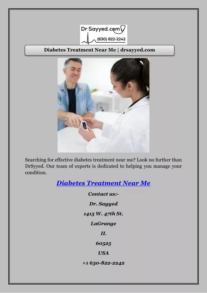 diabetes treatment near me drsayyed com