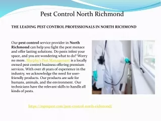 Pest Control North Richmond