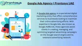 Google Ads Agency | Prontosys UAE
