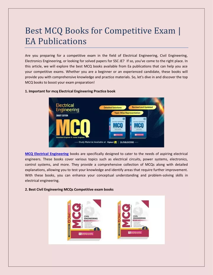 best mcq books for competitive exam