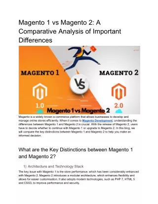 magento 1 vs magento 2 a comparative analysis