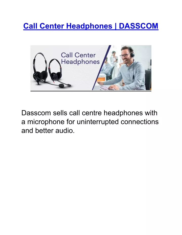 call center headphones dasscom