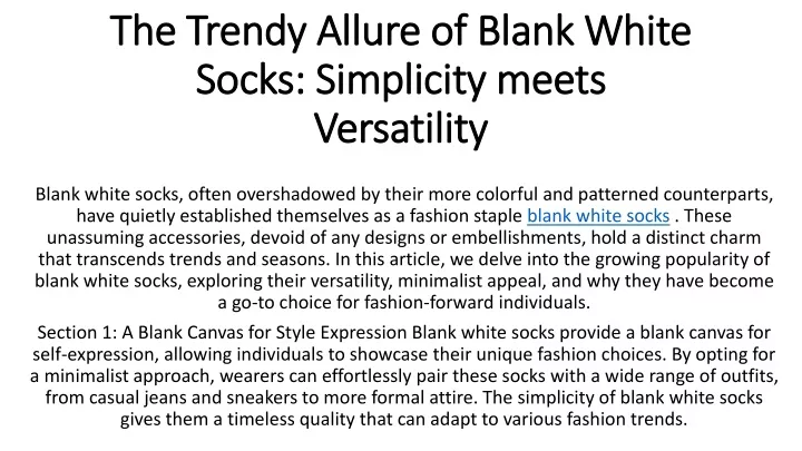 the trendy allure of blank white socks simplicity meets versatility