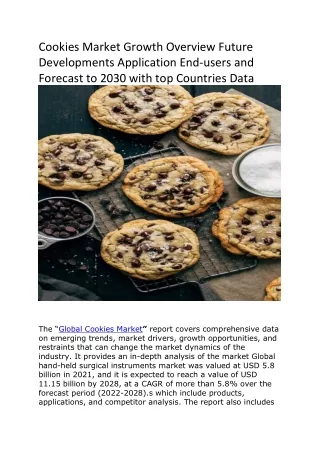 cookies market growth overview future