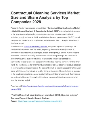 contractual cleaning services market size