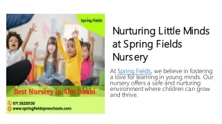 Best Play School in Abu Dhabi - Spring Fields