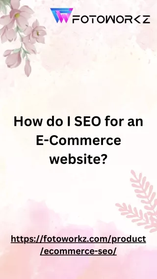 how do i seo for an e commerce website