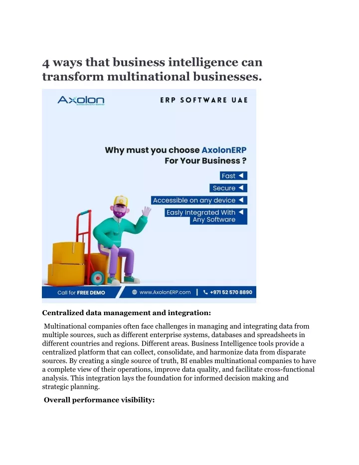 4 ways that business intelligence can transform
