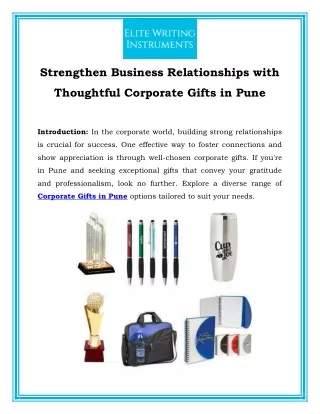 Strengthen Business Relationships with Thoughtful Corporate Gifts in Pune