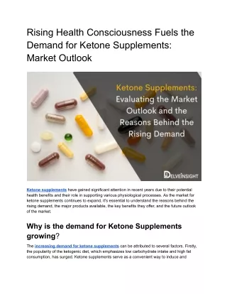 rising health consciousness fuels the demand