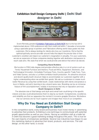 Exhibition Stall Design Company in Delhi | Delhi Stall designer in Delhi