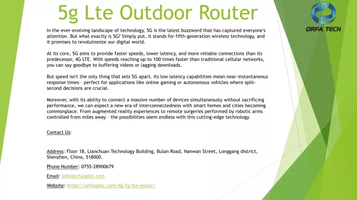 5g lte outdoor router