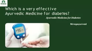 Which is a very effective Ayurvedic medicine for diabetes (1)