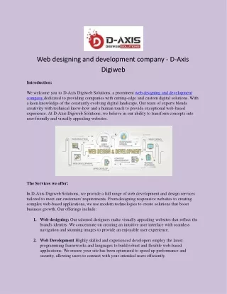 Web designing and development company: D-Axis Digiweb