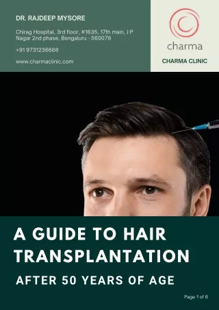 Hair Transplant After 50: A Comprehensive Guide