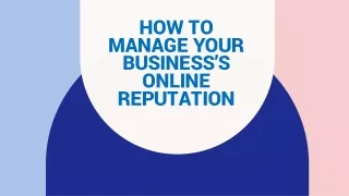 Mastering the Digital Landscape: A Guide to Online Reputation Management for Bus
