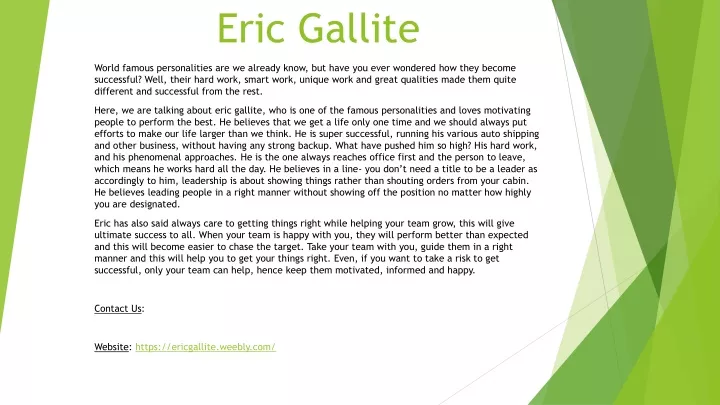 eric gallite