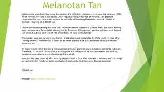 melanotan tan